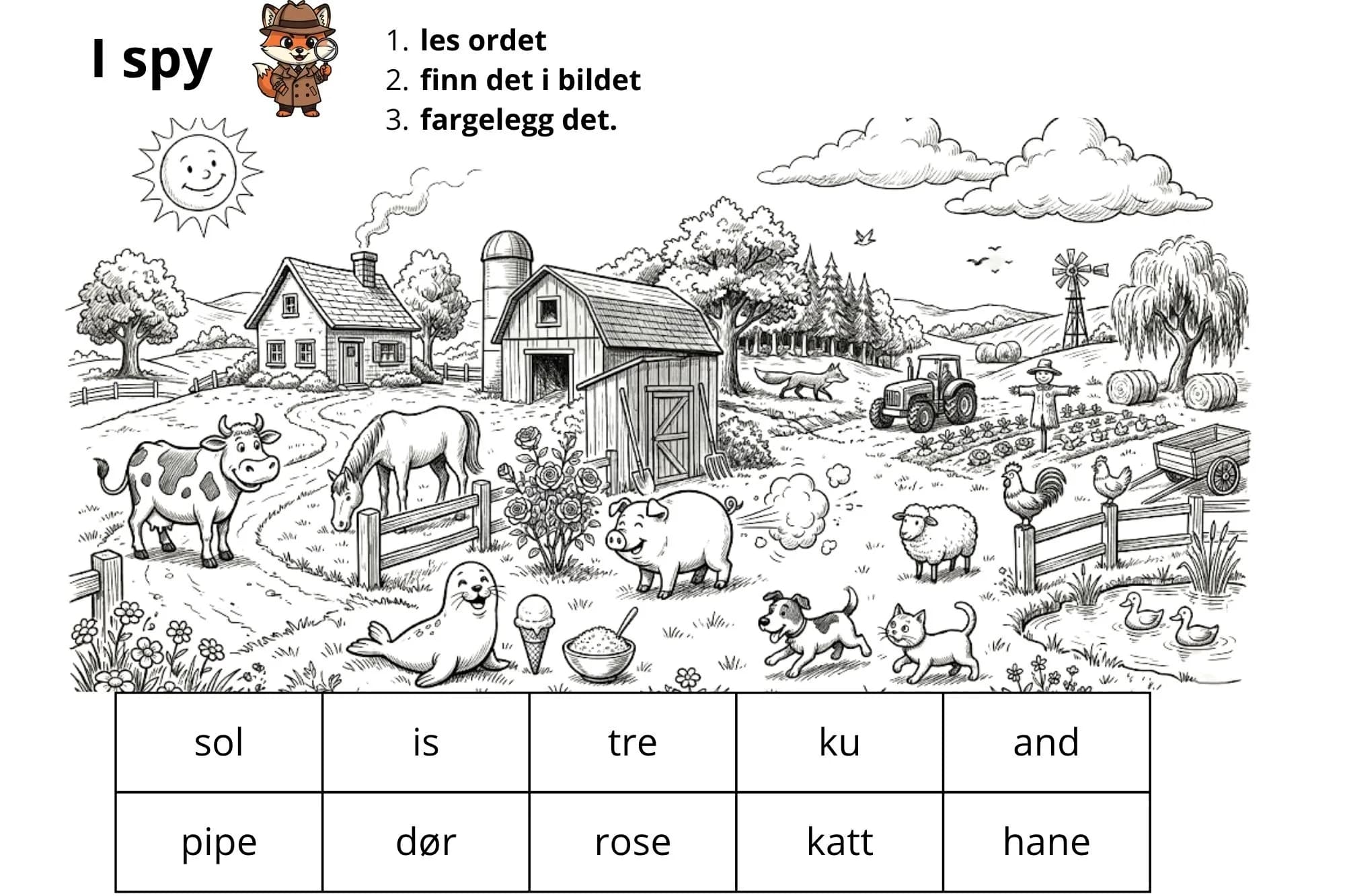 I spy (bokmål og nynorsk)