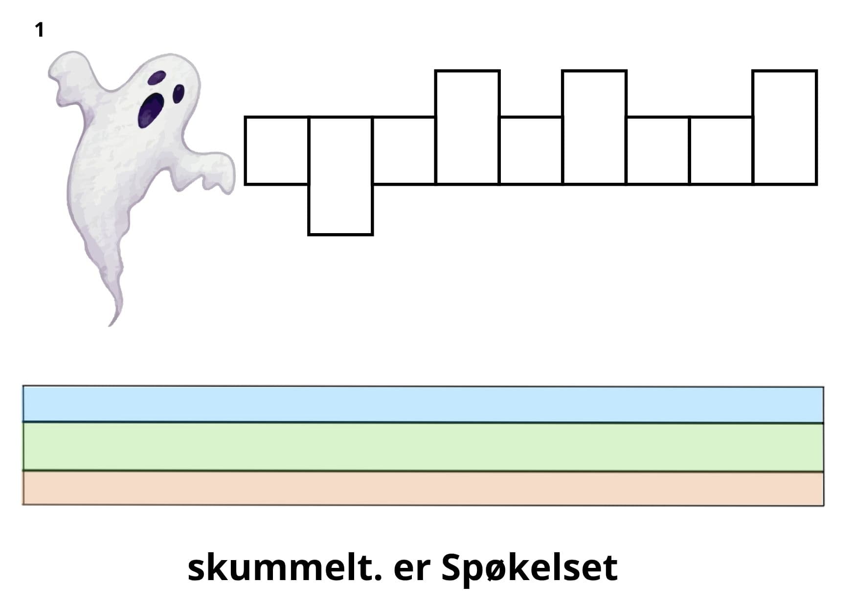 Skrivetrening, tema Halloween