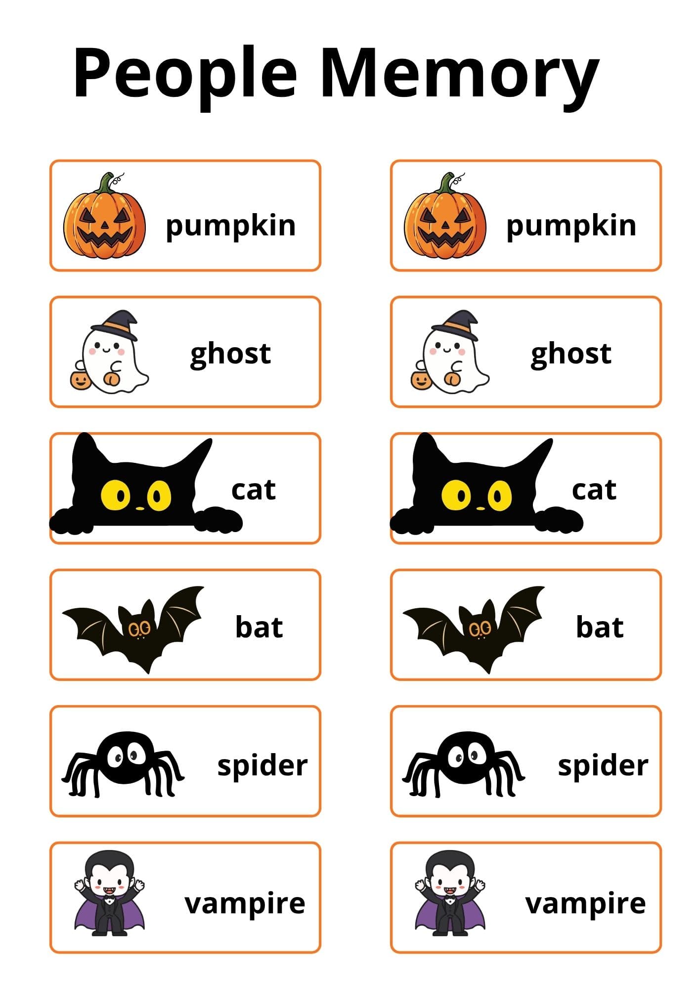 People Memory Halloween-edition