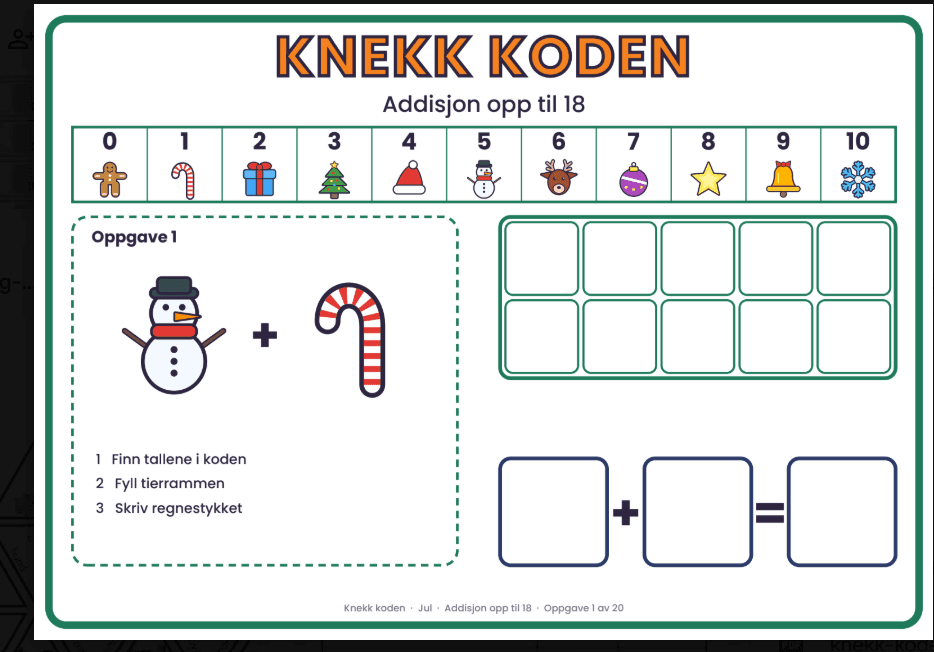 Knekk koden (addisjon til 18) (Jule-edition)