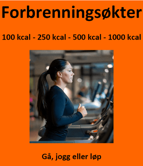 Forbrenningsøkter 100 - 1000 kcal