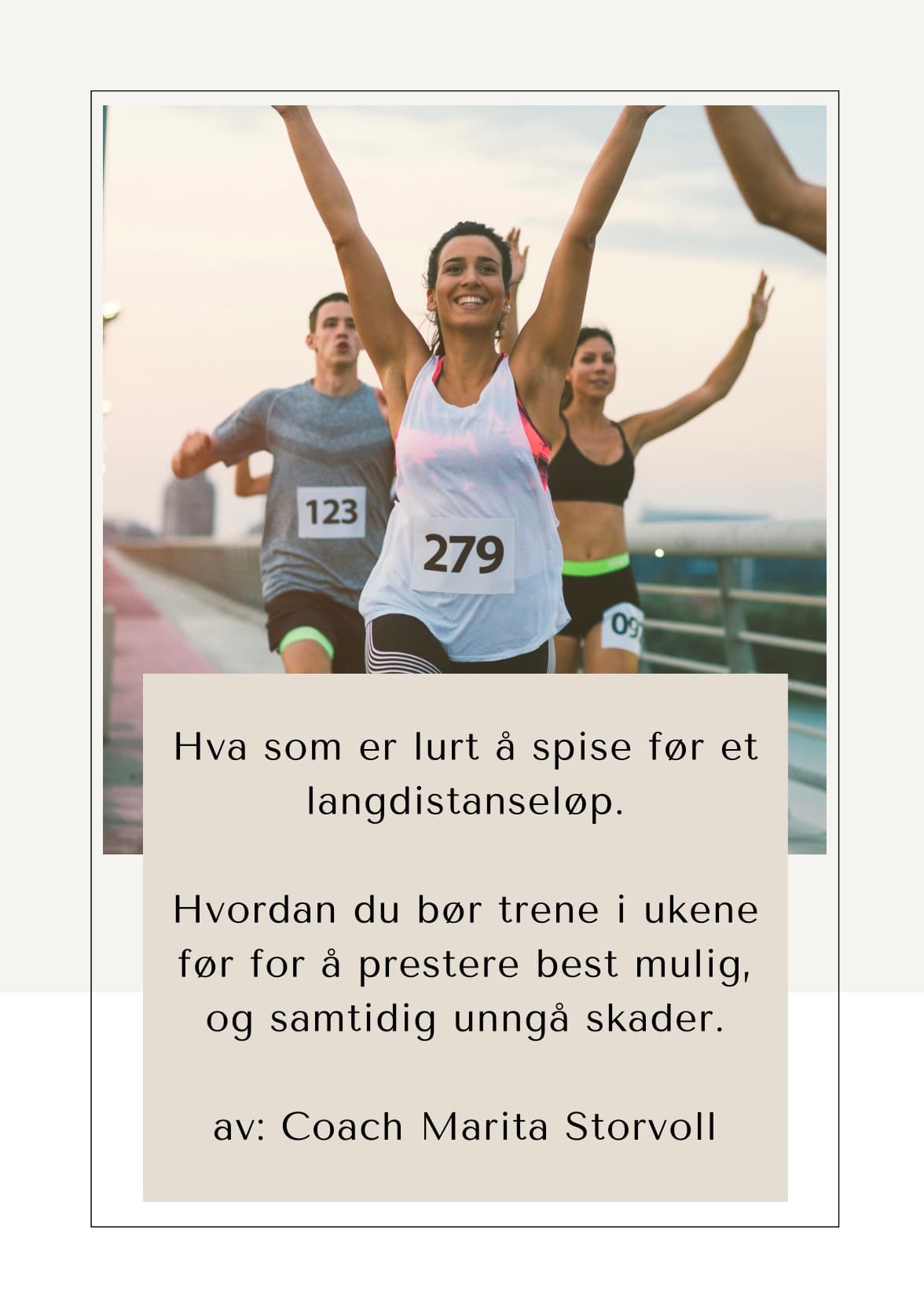 Forbered deg best mulig til et løp!